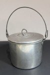 Vintage Aluminum Coal Miner Lunch Bucket Pail