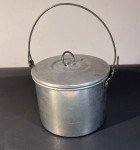Vintage Aluminum Coal Miner Lunch Bucket Pail