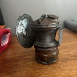 Vintage JUSTRITE Brass Carbide Miner Cap Lamp