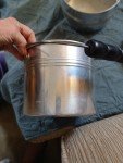 Vintage Coal Miners Lunch Bucket with Wooden Handle