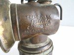 Vintage Brass Justrite Carbide Lamp for Miners