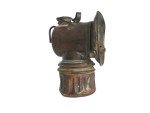 Vintage Brass Justrite Carbide Lamp for Miners