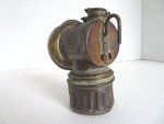 Vintage Brass Justrite Carbide Lamp for Miners