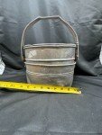 Buckeye Vintage Tin Coal Miner Meal Bucket