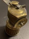 Justrite Carbide Coal Miner's Light Lamp - Antique Brass