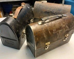 Vintage Coal Miner Logger Lunch Bags Set of 3