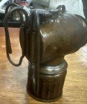 Vintage JUSTRITE Brass Carbide Coal Miner Lamp