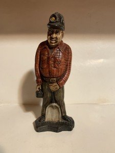 Coal Miner Figurine with Shovel and Lunch Bucket