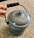 Antique Coal Miners Graniteware Lunch Bucket