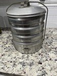 Vintage Aluminum Coal Miner's Lunchbox Bucket Set