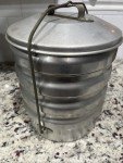 Vintage Aluminum Coal Miner's Lunchbox Bucket Set