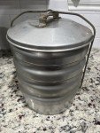Vintage Aluminum Coal Miner's Lunchbox Bucket Set