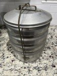 Vintage Aluminum Coal Miner's Lunchbox Bucket Set