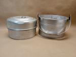 Vintage Buckeye Aluminum Coal Miner's Lunch Pail Set