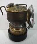 Vintage Coal Mining Brass Carbide Lamp & Tools