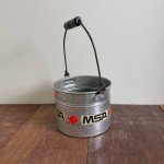 Leyse MSA Orange Sticker Metal Bucket - Vintage