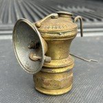 Vintage Brass Carbide Headlamp for Coal Miners