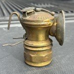 Vintage Brass Carbide Headlamp for Coal Miners