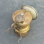 Vintage Brass Carbide Headlamp for Coal Miners