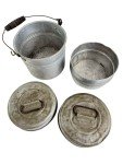 Vintage 4-Piece Aluminum Coal Miner's Lunch Set