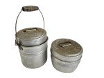 Vintage 4-Piece Aluminum Coal Miner's Lunch Set
