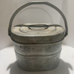 Vintage Coal Miners Oval Lunch Pail with Handles