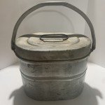 Vintage Coal Miners Oval Lunch Pail with Handles