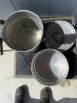 Vintage Aluminum Coal Miners Lunch Bucket Set