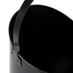 Large Capacity Black Metal Ash Bucket for Wood Stove