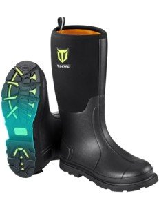 Men's Waterproof Rubber Coal Mining Work Boot, Size 11