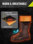 Men's Waterproof Rubber Coal Mining Work Boot, Size 11