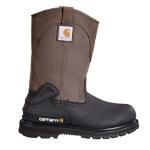 Carhartt Waterproof Steel Toe Leather Work Boot, Brown/Black