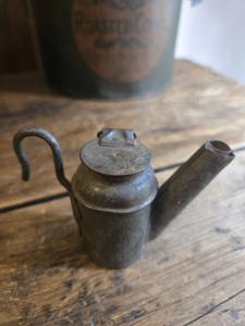 Vintage Teapot Style Coal Miners Oil Lamp