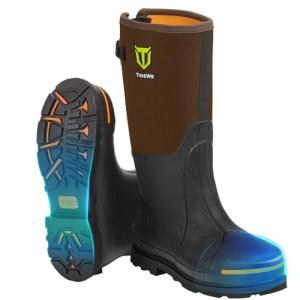 Men's Steel Toe Rubber Work Boot, Waterproof, Non-Slip
