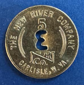 Vintage New River Coal Mining Co 5c Scrip