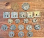19 Mining Trade Tokens - Company Scrip Set
