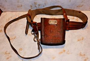 Vintage Joy Coal Mining Supervisor Leather Tool Belt