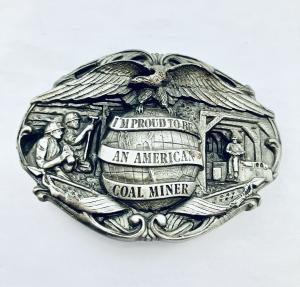 Bergamot Brass Works 1986 Coal Miner Belt Buckle