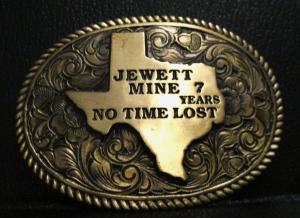 Jewett Texas Coal Mine Safe Miner Belt Buckle