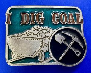 Vintage Coal Miner Shovel and Pick Axe Belt Buckle