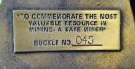 Jewett Texas Coal Mine Safe Miner Belt Buckle