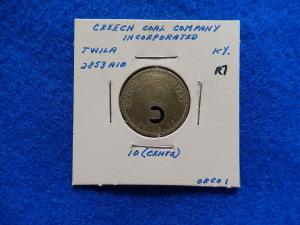 CREECH Coal Company $0.10 Token, Twila KY