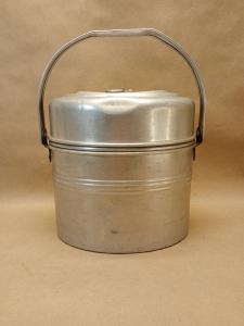 Vintage Buckeye Aluminum Coal Miner's Lunch Bucket Set