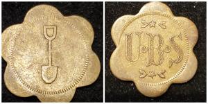 Umbria Brass Coal Mine Token, 1880s-1920s