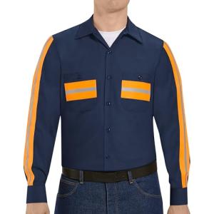 Red Kap Men's Enhanced Visibility Coal Mining Shirt, 2X-Large