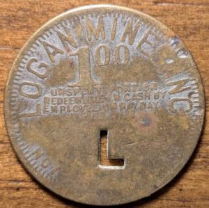 Logan Mines $1 Coal Scrip Token - WV
