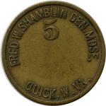 Fred W. Shamblin Coal Token from 1951 WV