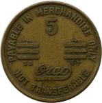 Fred W. Shamblin Coal Token from 1951 WV