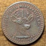 Deer Creek Mercantile Coal Scrip Trade Token