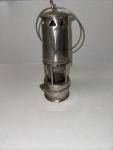Vintage Brass Coal Miner's Lamp with Chimney